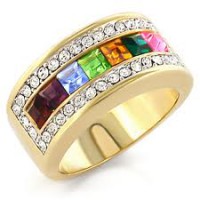 Prsten dámský gold Swarovski